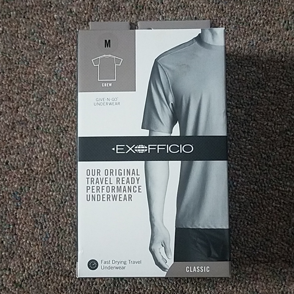 Exofficio Mens Give N Go Crew Tee Black